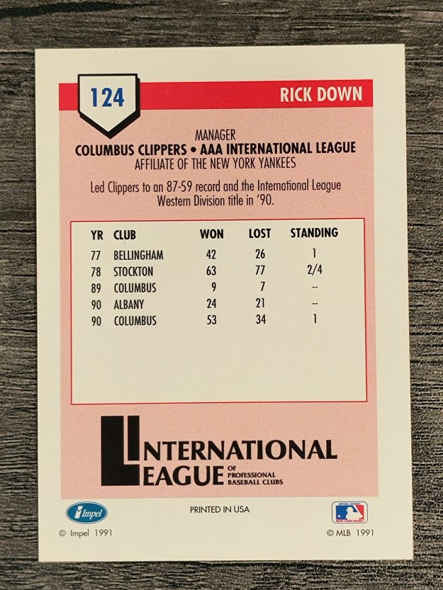 1991 Line Drive AAA #124 Rick Down MG