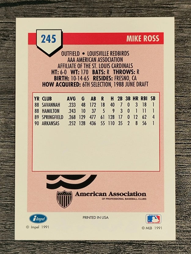 1991 Line Drive AAA #245 Mike Ross