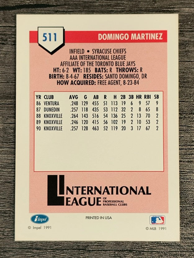 1991 Line Drive AAA #511 Domingo Martinez