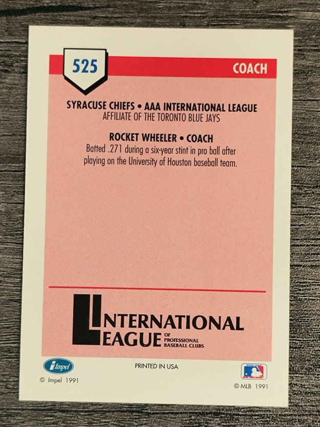1991 Line Drive AAA #525 Rocket Wheeler CO