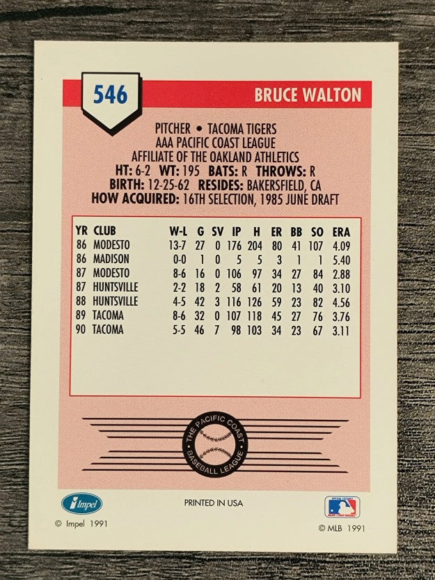 1991 Line Drive AAA #546 Bruce Walton
