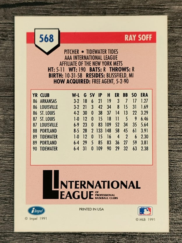 1991 Line Drive AAA #568 Ray Soff