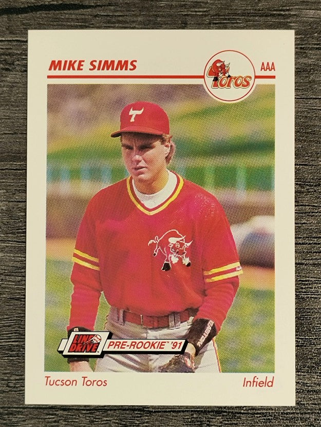 1991 Line Drive AAA #619 Mike Simms