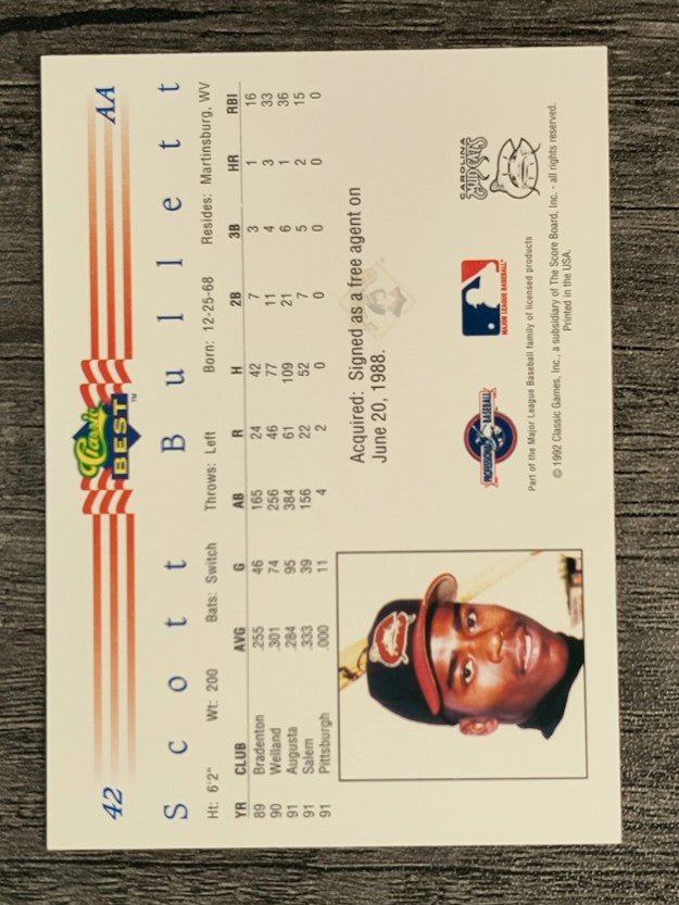 1992 Classic/Best #42 Scott Bullett