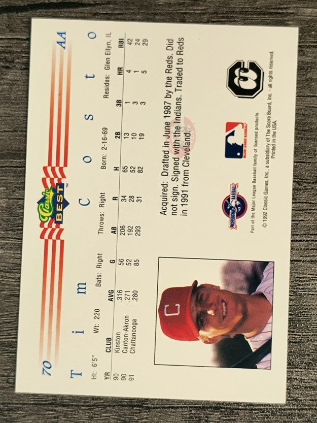 1992 Classic/Best #70 Tim Costo