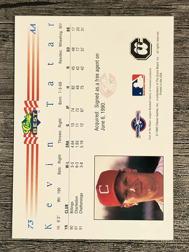 1992 Classic/Best #73 Kevin Tatar