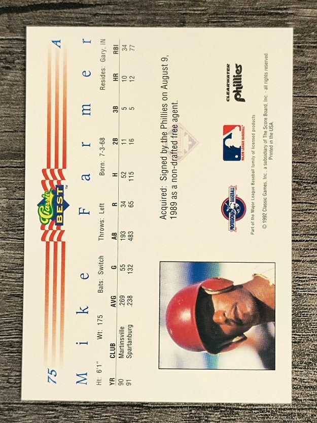 1992 Classic/Best #75 Mike Farmer