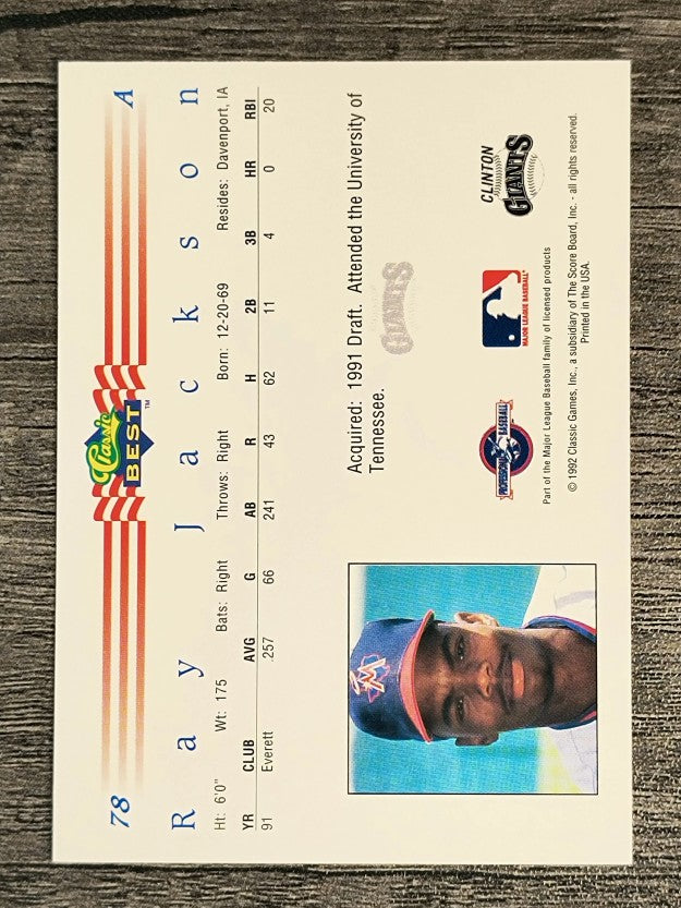1992 Classic/Best #78 Ray Jackson