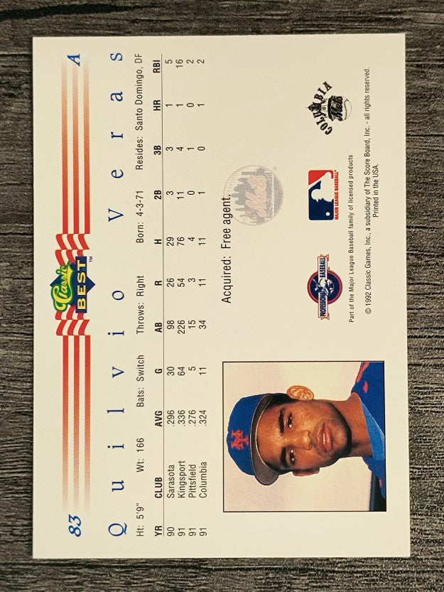 1992 Classic/Best #83 Quilvio Veras