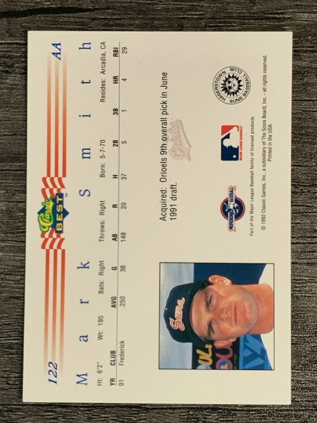 1992 Classic/Best #122 Mark Smith