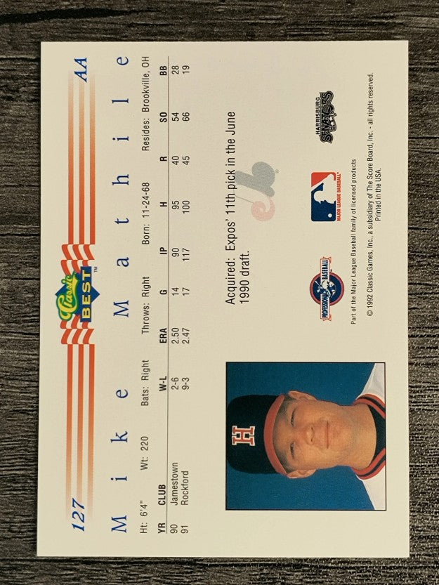 1992 Classic/Best #127 Mike Mathile