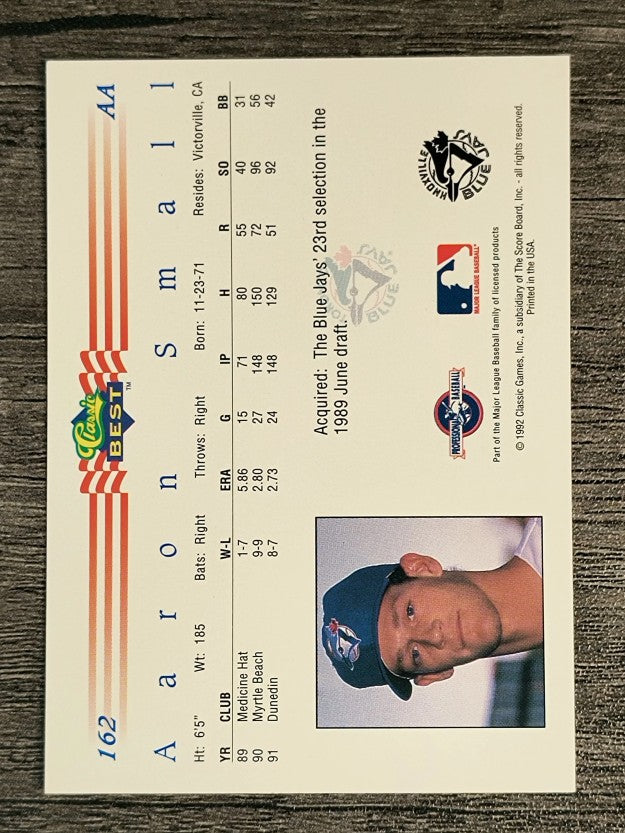 1992 Classic/Best #162 Aaron Small