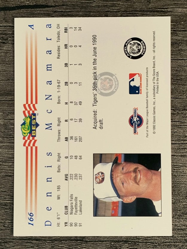 1992 Classic/Best #166 Dennis McNamara