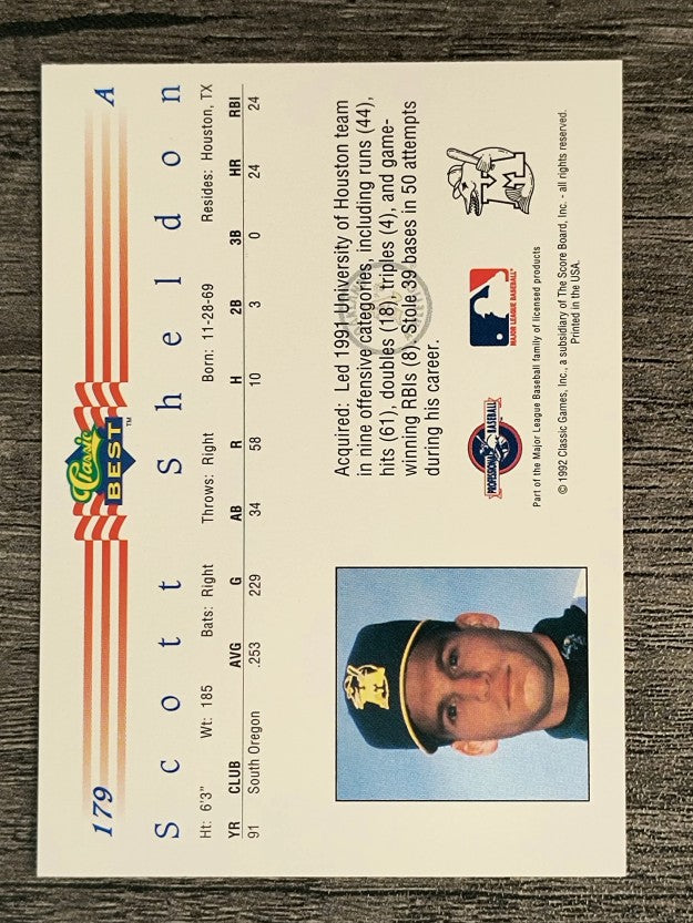 1992 Classic/Best #179 Scott Sheldon
