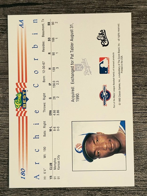 1992 Classic/Best #180 Archie Corbin