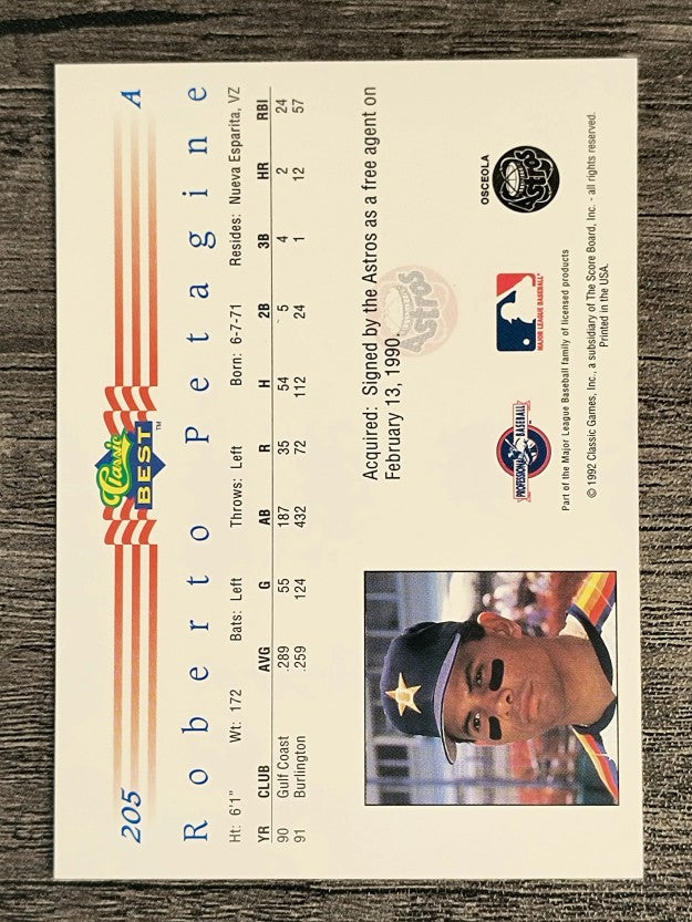 1992 Classic/Best #205 Roberto Petagine