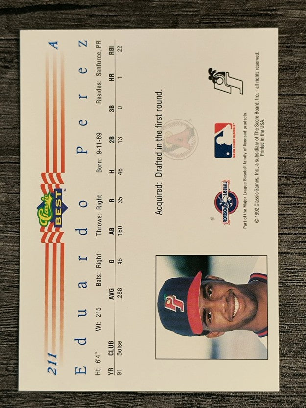 1992 Classic/Best #211 Eduardo Perez