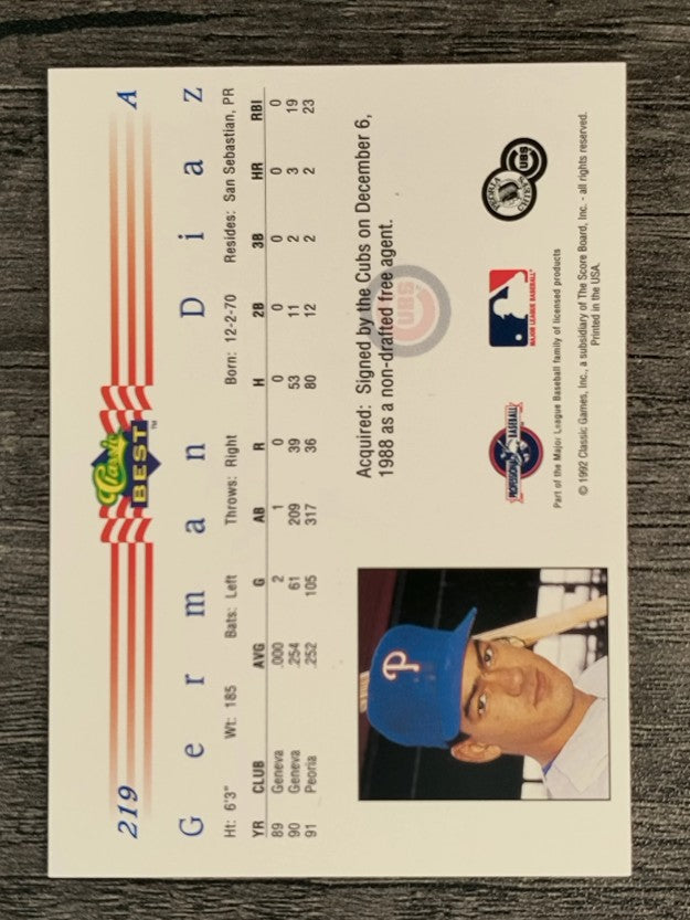 1992 Classic/Best #219 German Diaz