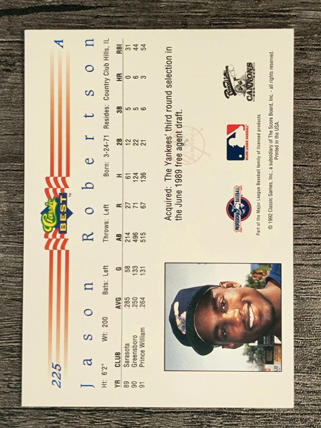 1992 Classic/Best #225 Jason Robertson