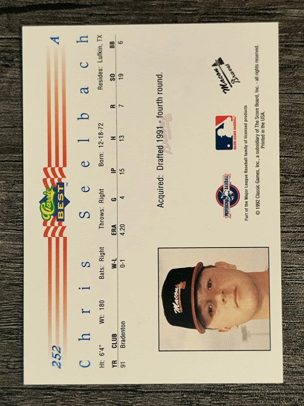 1992 Classic/Best #252 Christopher Seelbach