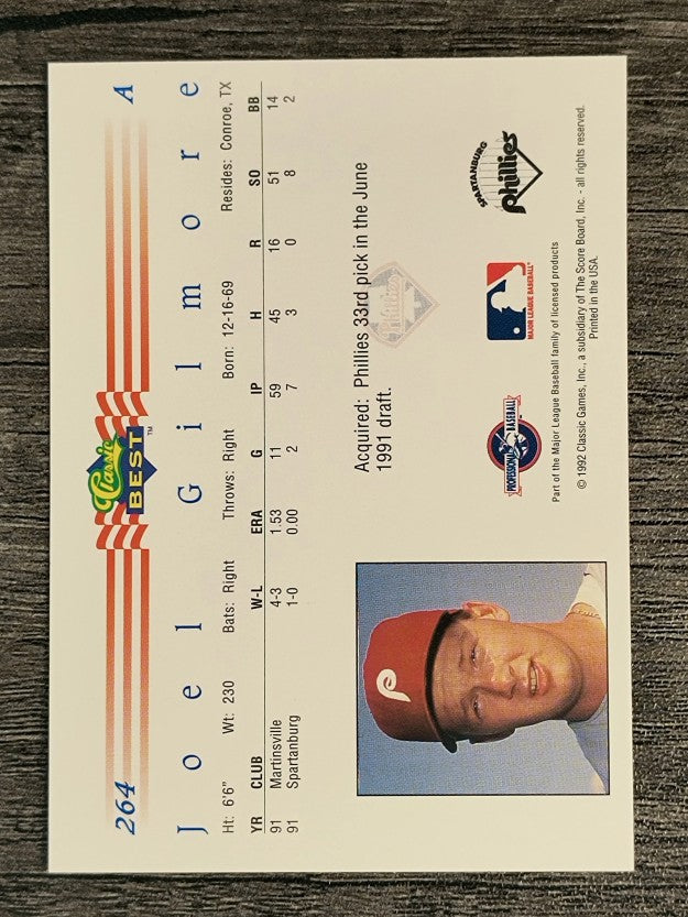 1992 Classic/Best #264 Joel Gilmore