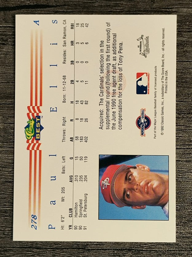 1992 Classic/Best #278 Paul Ellis