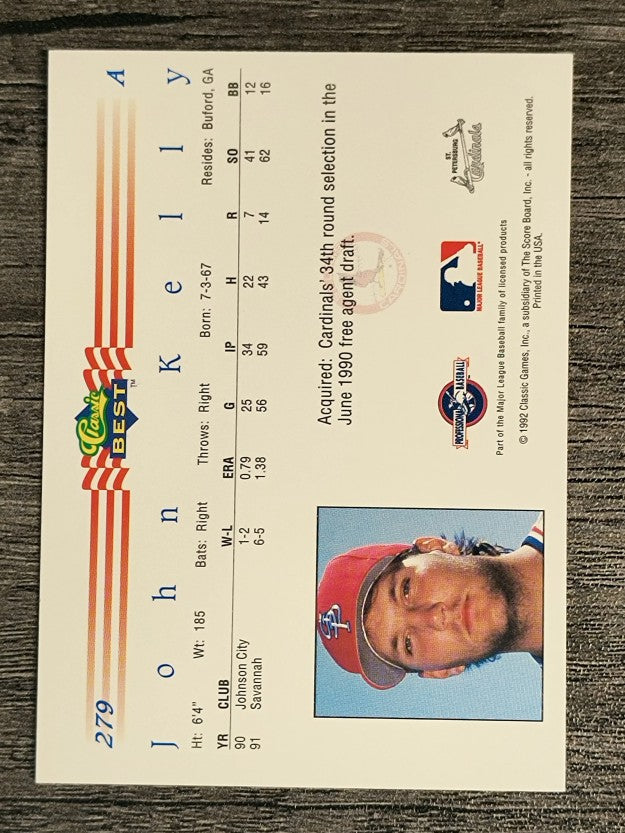 1992 Classic/Best #279 John Kelly