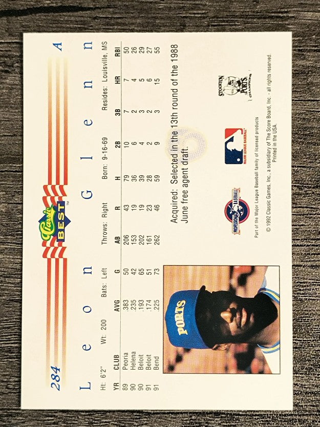 1992 Classic/Best #284 Leon Glenn