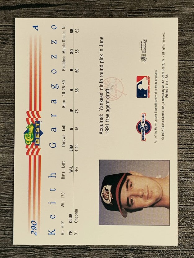 1992 Classic/Best #290 Keith Garagozzo