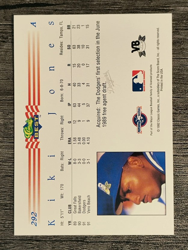 1992 Classic/Best #292 Kiki Jones