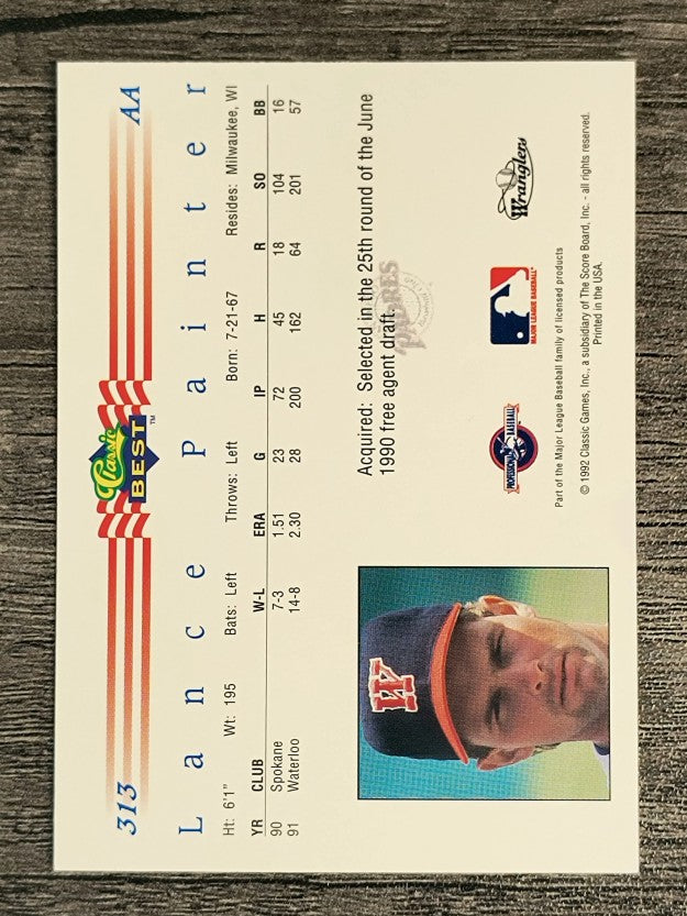 1992 Classic/Best #313 Lance Painter