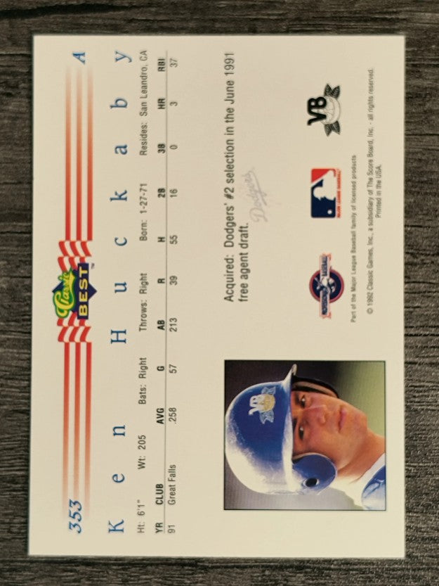 1992 Classic/Best #353 Ken Huckaby