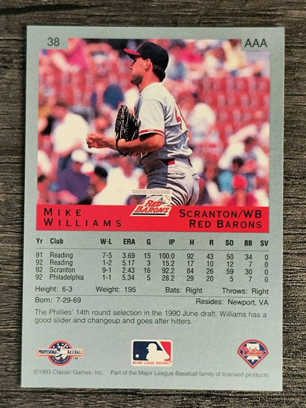 1993 Classic/Best #38 Mike Williams