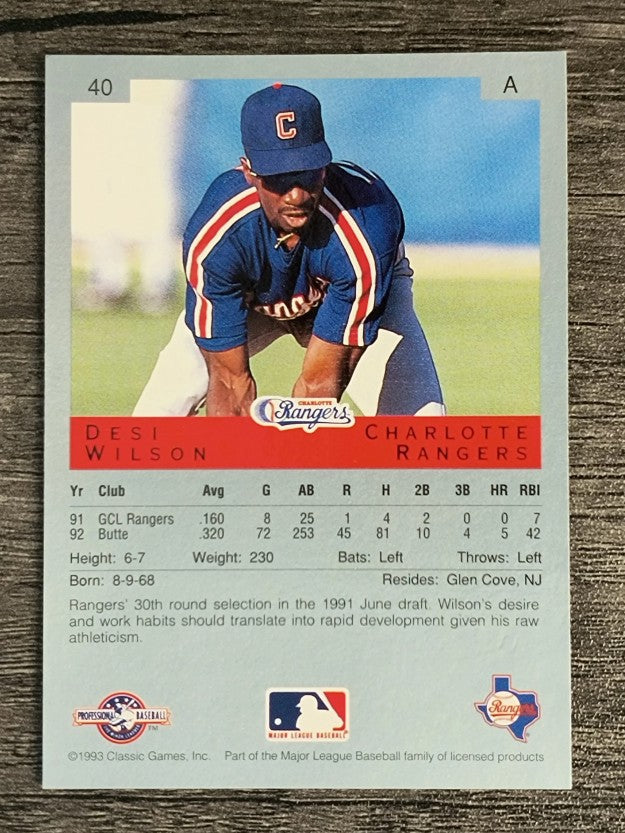 1993 Classic/Best #40 Desi Wilson