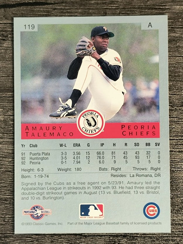 1993 Classic/Best #119 Amaury Telemaco