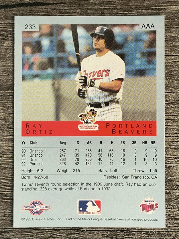 1993 Classic/Best #233 Ray Ortiz