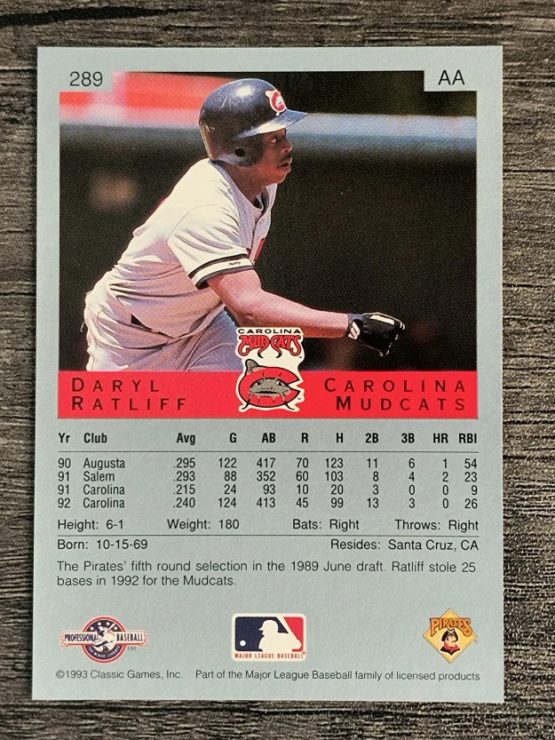 1993 Classic/Best #289 Daryl Ratliff