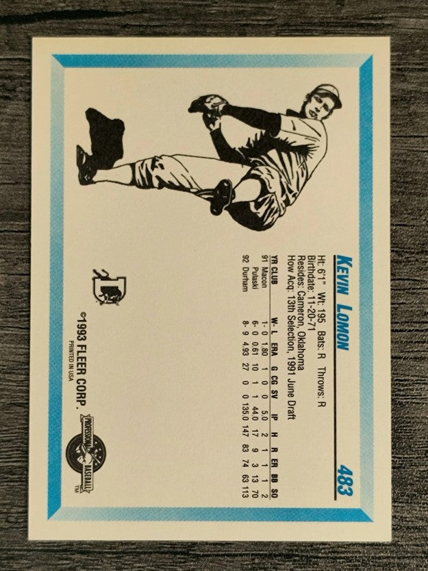 1993 Durham Bulls Fleer/ProCards #483 Kevin Lomon