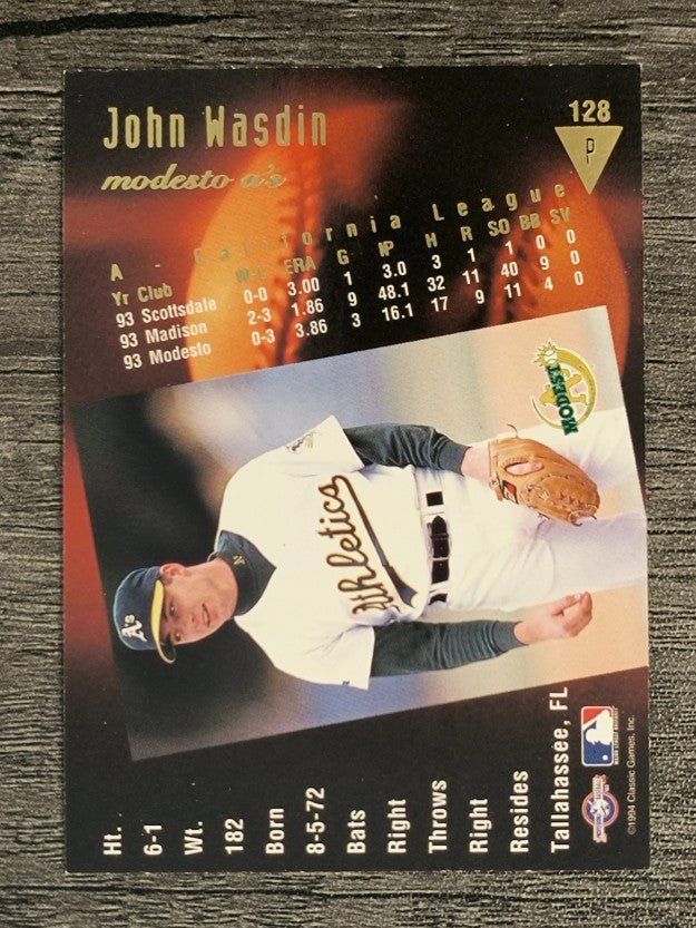 1994 Classic/Best Gold #128 John Wasdin