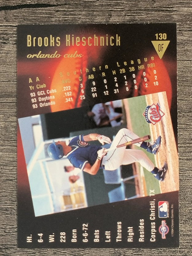 1994 Classic/Best Gold #130 Brooks Kieschnick