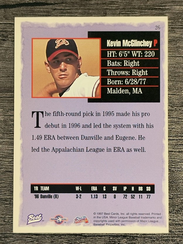 1997 Best #26 Kevin McGlinchy