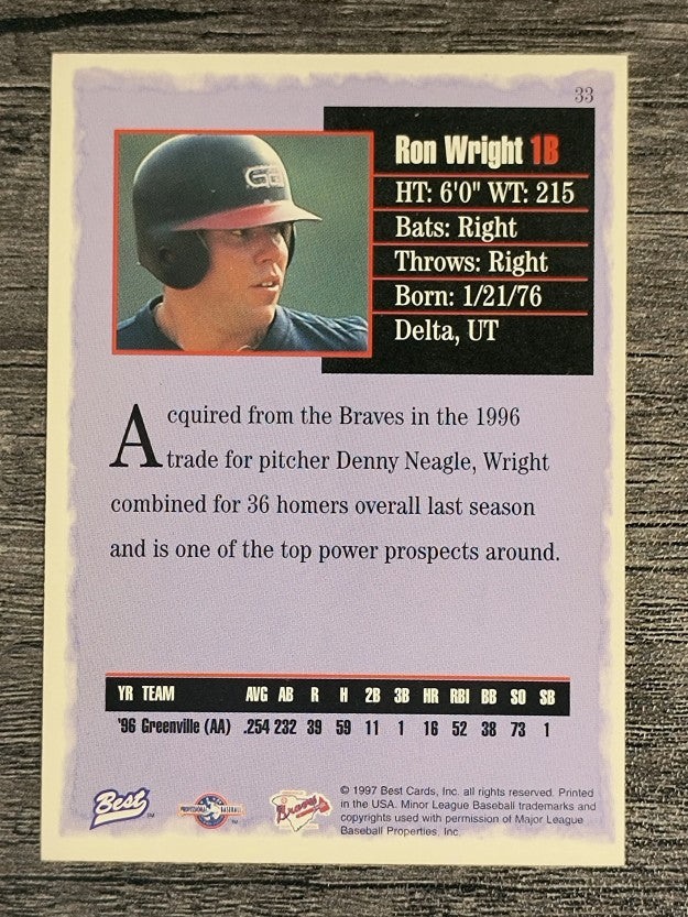 1997 Best #33 Ron Wright