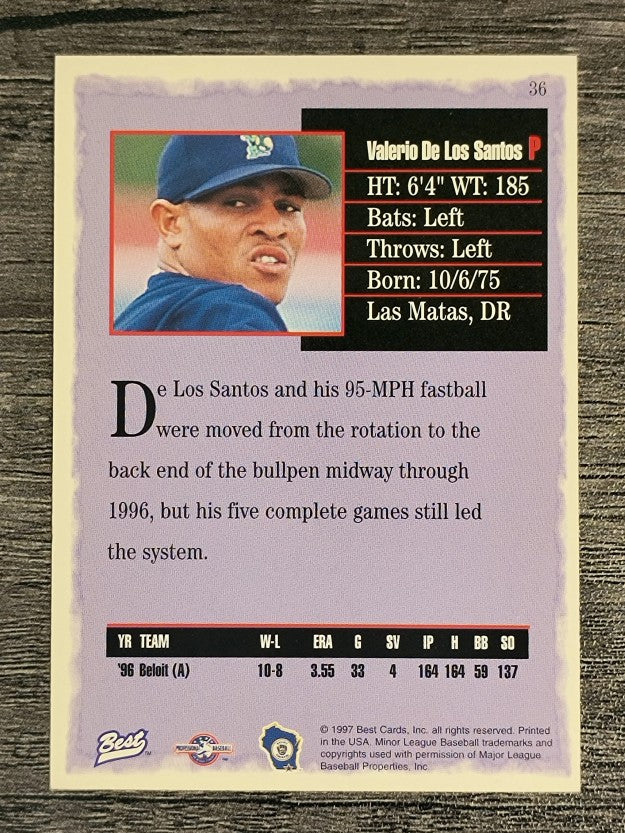 1997 Best #36 Valerio De Los Santos