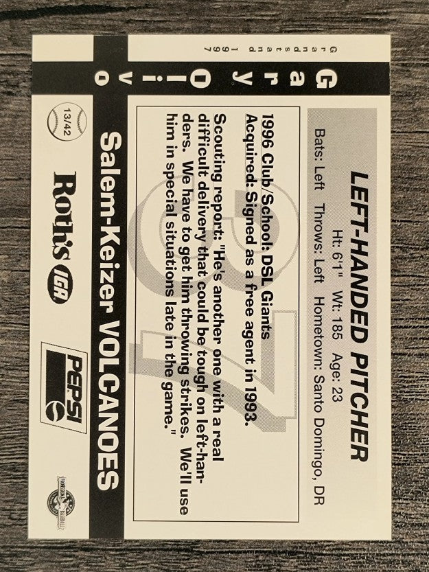 1997 Salem-Keizer Volcanoes Grandstand #26 Gary Olivo