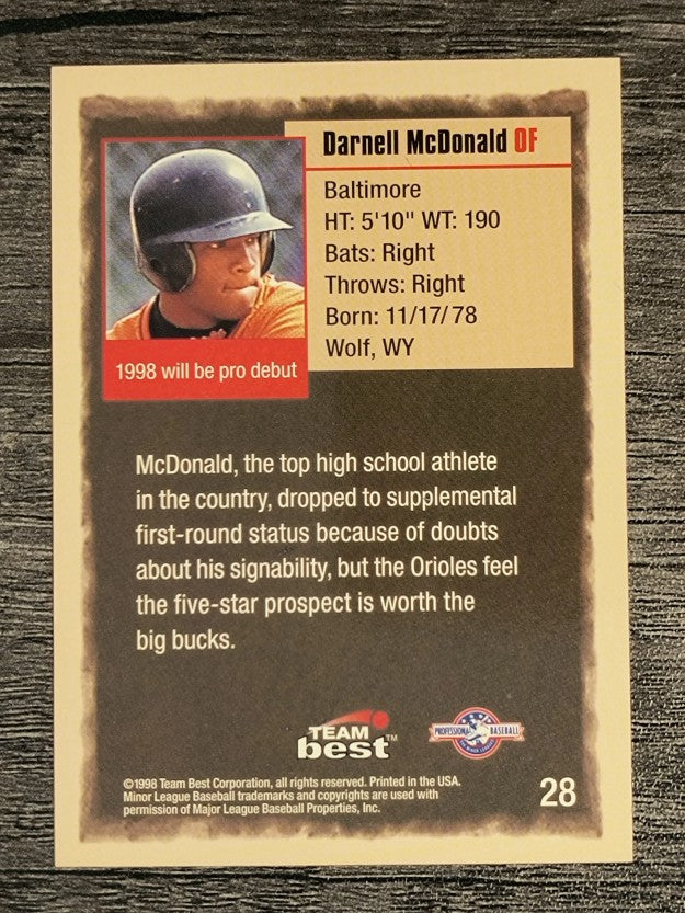 1998 Best #28 Darnell McDonald