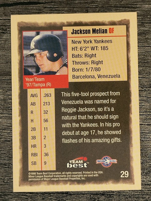 1998 Best #29 Jackson Melian