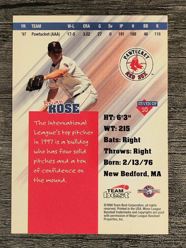 1998 Best Diamond Best #7 Brian Rose