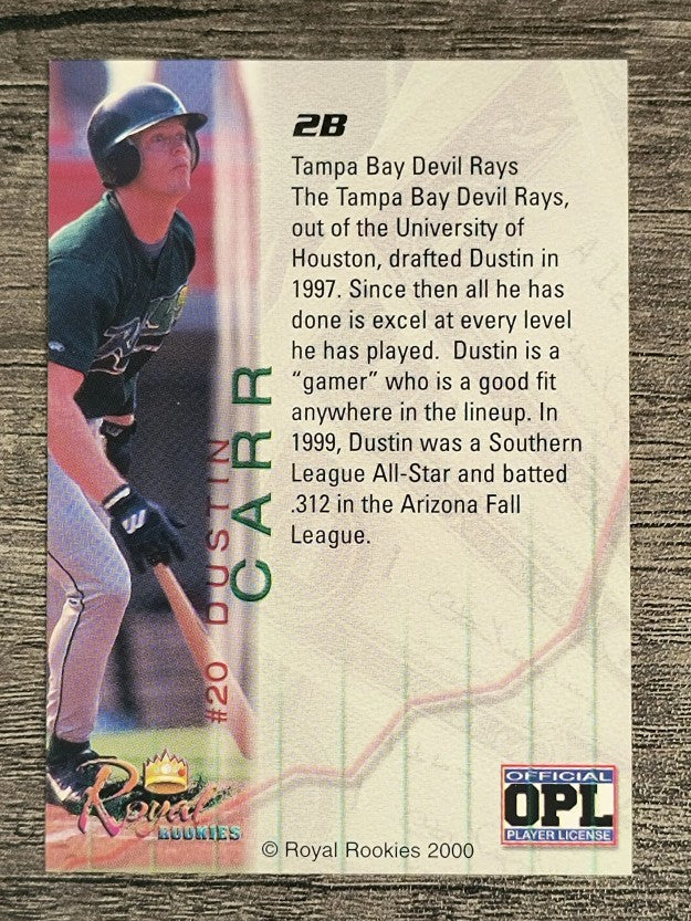 2000 Royal Rookies Futures #20 Dustin Carr