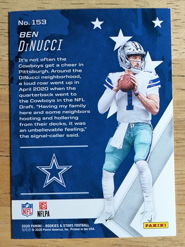 2020 Rookies and Stars #153 Ben DiNucci RC
