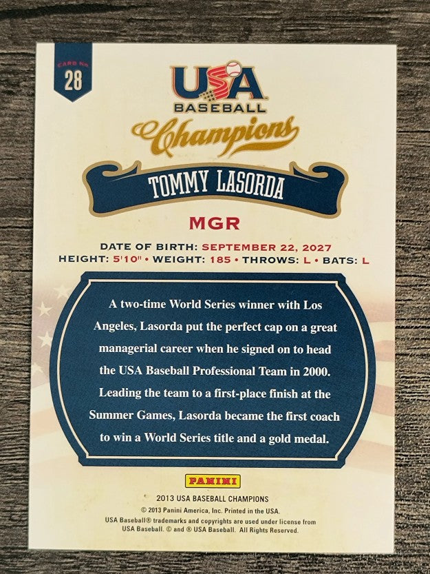 2013 USA Baseball Champions #28 Tommy Lasorda